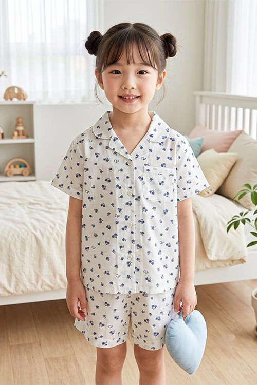  KSK04W5K15-BỘ SHORT KATE VỚI THIẾT KẾ CỔ PIJAMA GIẢN DỊ MANG LẠI SỰ NĂNG ĐỘNG VÀ THOẢI MÁI CHO BÉ  YÊU 