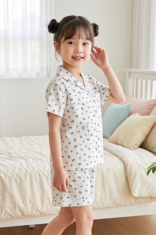  KSK04W5K15-BỘ SHORT KATE VỚI THIẾT KẾ CỔ PIJAMA GIẢN DỊ MANG LẠI SỰ NĂNG ĐỘNG VÀ THOẢI MÁI CHO BÉ  YÊU 