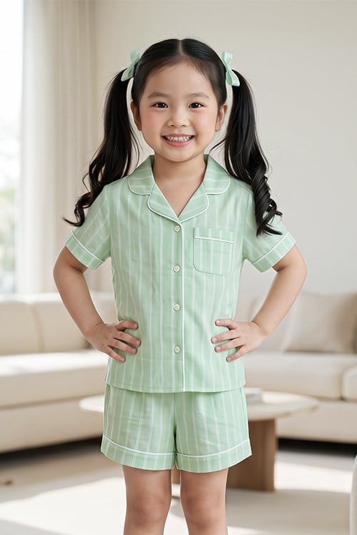  KSK04W5K17-BỘ SHORT KATE VỚI THIẾT KẾ CỔ PIJAMA GIẢN DỊ MANG LẠI SỰ NĂNG ĐỘNG VÀ THOẢI MÁI CHO BÉ YÊU 