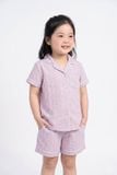  KSK04W5K18-BỘ SHORT KATE  VỚI THIẾT KẾ CỔ PIJAMA GIẢN DỊ MANG LẠI SỰ NĂNG ĐỘNG VÀ THOẢI MÁI CHO BÉ  YÊU 