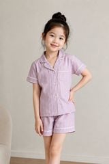 KSK04W5K18-BỘ SHORT KATE  VỚI THIẾT KẾ CỔ PIJAMA GIẢN DỊ MANG LẠI SỰ NĂNG ĐỘNG VÀ THOẢI MÁI CHO BÉ  YÊU