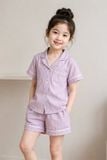  KSK04W5K18-BỘ SHORT KATE  VỚI THIẾT KẾ CỔ PIJAMA GIẢN DỊ MANG LẠI SỰ NĂNG ĐỘNG VÀ THOẢI MÁI CHO BÉ  YÊU 