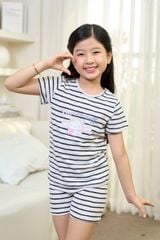 KST016S41-BỘ SHORT THUN VỚI THIẾT KẾ CỔ TRÒN IN HÌNH THỎ DỄ THƯƠNG MANG LẠI SỰ  NĂNG ĐỘNG THOẢI MÁI CHO BÉ .
