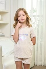 KST016S42-BỘ SHORT THUN VỚI THIẾT KẾ CỔ TRÒN IN HÌNH THỎ DỄ THƯƠNG MANG LẠI SỰ  NĂNG ĐỘNG THOẢI MÁI CHO BÉ .