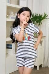 KST017S41-BỘ SHORT THUN VỚI THIẾT KẾ CỔ TRÒN IN HÌNH NGỘ NGHĨNH ĐÁNG YÊU  MANG LẠI SỰ  NĂNG ĐỘNG THOẢI MÁI CHO BÉ .