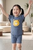  KST01S6T03-BỘ SHORT THUN VỚI THIẾT KẾ CỔ TRÒN IN HÌNH NGỘ NGHĨNH ĐÁNG YÊU  MANG LẠI SỰ  NĂNG ĐỘNG THOẢI MÁI CHO BÉ . 