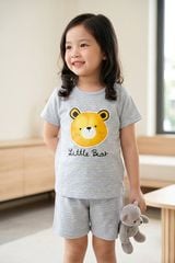 KST01S6T04-BỘ SHORT THUN VỚI THIẾT KẾ CỔ TRÒN IN HÌNH NGỘ NGHĨNH ĐÁNG YÊU  MANG LẠI SỰ  NĂNG ĐỘNG THOẢI MÁI CHO BÉ .
