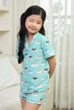  KST01W5T01-BỘ SHORT THUN VỚI THIẾT KẾ CỔ PIJAMA ĐIỂM NHẤN VIỀN NỔI BẬT MANG LẠI SỰ XINH XẮN VÀ NĂNG ĐỘNG CHO BÉ. 