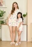  KST01W5T02-BỘ SHORT THUN VỚI THIẾT KẾ CỔ PIJAMA ĐIỂM NHẤN VIỀN NỔI BẬT MANG LẠI SỰ XINH XẮN VÀ NĂNG ĐỘNG CHO BÉ. 