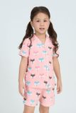 KST01W5T03-BỘ SHORT THUN VỚI THIẾT KẾ CỔ PIJAMA ĐIỂM NHẤN VIỀN NỔI BẬT MANG LẠI SỰ XINH XẮN VÀ NĂNG ĐỘNG CHO BÉ. 