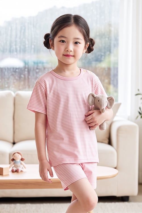  KST02S5T10-BỘ SHORT THUN VỚI THIẾT KẾ CỔ TRÒN ĐƠN GIẢN MANG LẠI SỰ  NĂNG ĐỘNG VÀ THOẢI MÁI CHO BÉ . 