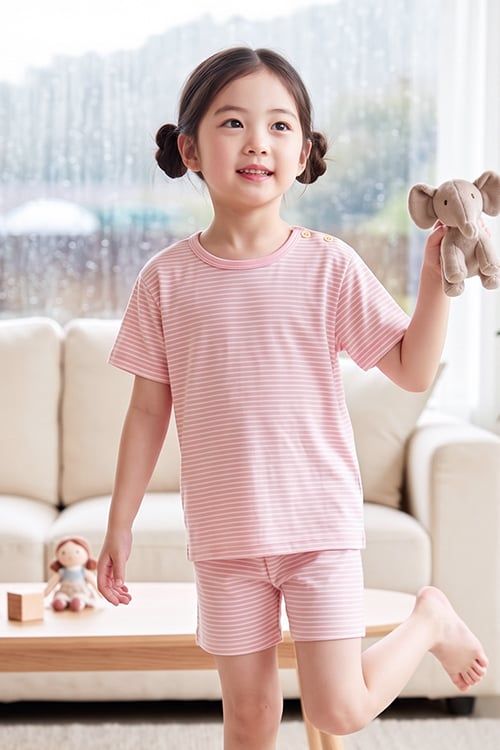  KST02S5T10-BỘ SHORT THUN VỚI THIẾT KẾ CỔ TRÒN ĐƠN GIẢN MANG LẠI SỰ  NĂNG ĐỘNG VÀ THOẢI MÁI CHO BÉ . 
