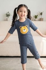 KTL01S6T03-BỘ THUN LỬNG  VỚI THIẾT KẾ CỔ TRÒN IN HÌNH ĐÁNG YÊU, MANG LẠI SỰ NĂNG ĐỘNG VÀ THOẢI MÁI CHO BÉ .