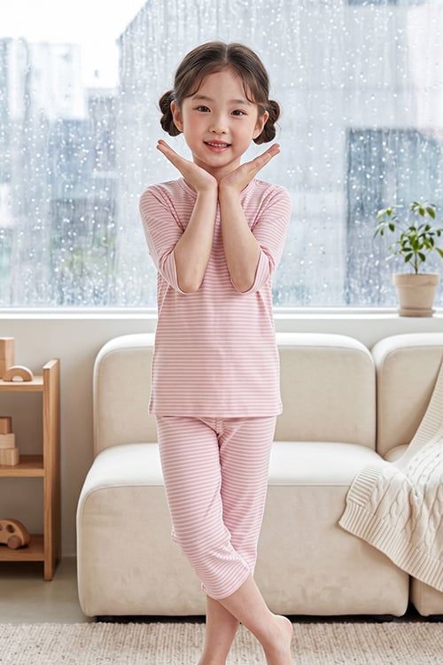  KTL02S5T06-BỘ LỬNG THUN VỚI THIẾT KẾ CỔ TRÒN MANG LẠI SỰ  NĂNG ĐỘNG VÀ THOẢI MÁI CHO BÉ . 