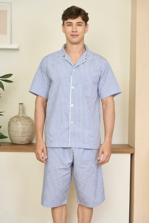  MLK01S5K01-BỘ LỬNG KATE NAM VỚI THIẾT KẾ CỔ PIJAMA MANG PHONG CÁCH MẠNH MẼ VÀ TẠO CẢM GIÁC THOẢI MÁI KHI MẶC 