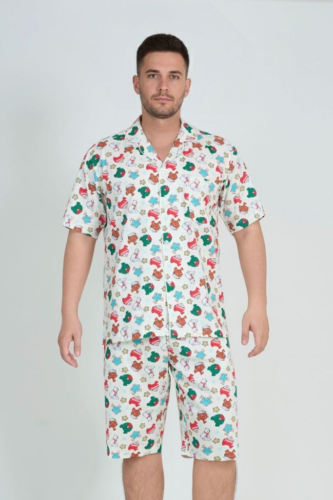  MLK01S5K04-BỘ LỬNG KATE NAM VỚI THIẾT KẾ CỔ PIJAMA MANG PHONG CÁCH MẠNH MẼ VÀ TẠO CẢM GIÁC THOẢI MÁI KHI MẶC 