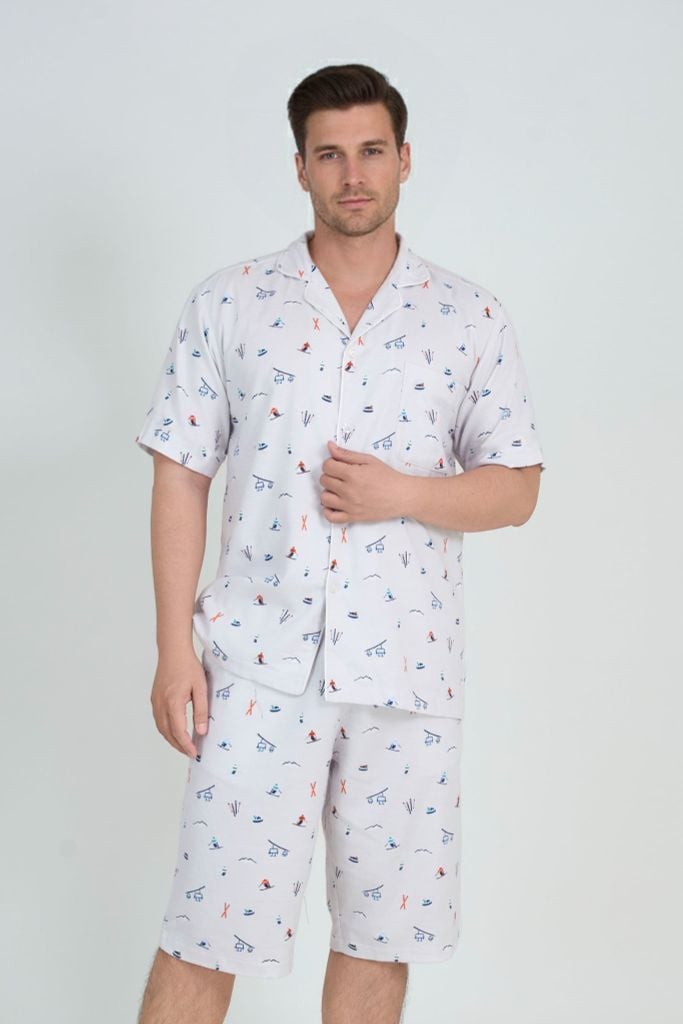  MLK01S5K05-BỘ LỬNG KATE NAM VỚI THIẾT KẾ CỔ PIJAMA MANG PHONG CÁCH MẠNH MẼ VÀ TẠO CẢM GIÁC THOẢI MÁI KHI MẶC 