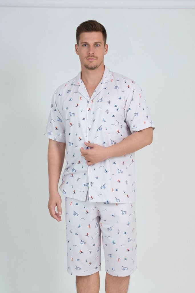 MLK01S5K05-BỘ LỬNG KATE NAM VỚI THIẾT KẾ CỔ PIJAMA MANG PHONG CÁCH MẠNH MẼ VÀ TẠO CẢM GIÁC THOẢI MÁI KHI MẶC 