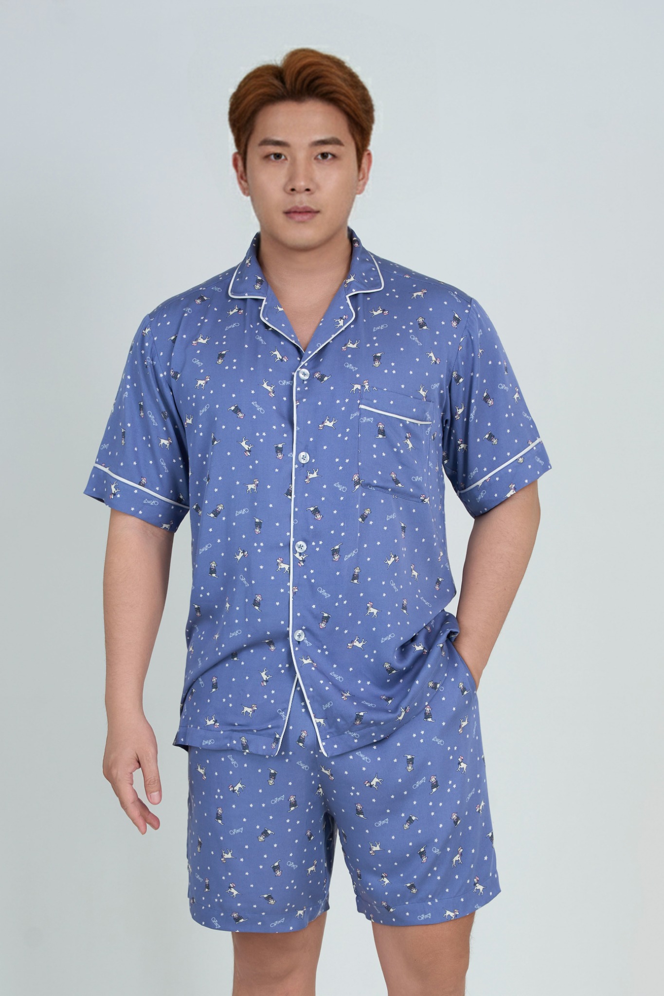 MSK01W5K01-BỘ TOLE SHORT NAM VỚI THIẾT KẾ CỔ PIJAMA MANG PHONG CÁCH MẠNH MẼ VÀ TẠO CẢM GIÁC THOẢI MÁI KHI MẶC