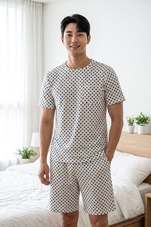 MST01S6T01-BỘ SHORT THUN NAM VỚI THIẾT KẾ CỔ TRÒN ĐƠN GIẢN MANG LẠI SỰ NĂNG ĐỘNG VÀ THOẢI MÁI