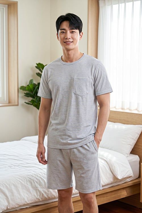  MST01S6T03-BỘ SHORT THUN NAM VỚI THIẾT KẾ CỔ TRÒN ĐƠN GIẢN MANG LẠI SỰ NĂNG ĐỘNG VÀ THOẢI MÁI 