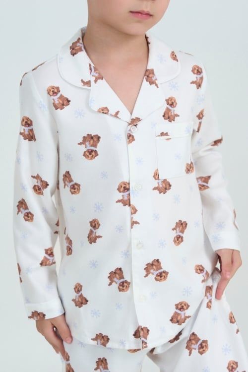  SDK01W5K09-BỘ DÀI KATE  VỚI THIẾT KẾ CỔ PIJAMA GIẢN DỊ MANG LẠI SỰ NĂNG ĐỘNG VÀ ẤM ÁP CHO BÉ TRAI 