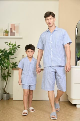  SSK01S5K13-BỘ SHORT KATE  VỚI THIẾT KẾ CỔ PIJAMA GIẢN DỊ MANG LẠI SỰ NĂNG ĐỘNG VÀ THOẢI MÁI CHO BÉ TRAI 