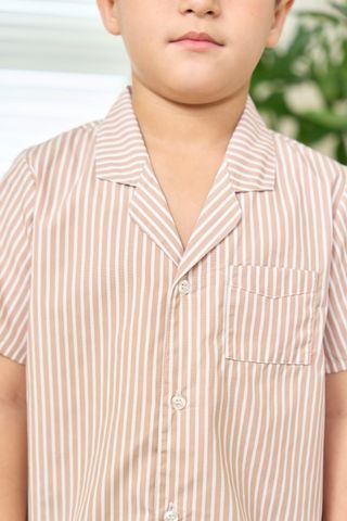  SSK01S5K14-BỘ SHORT KATE  VỚI THIẾT KẾ CỔ PIJAMA GIẢN DỊ MANG LẠI SỰ NĂNG ĐỘNG VÀ THOẢI MÁI CHO BÉ TRAI 