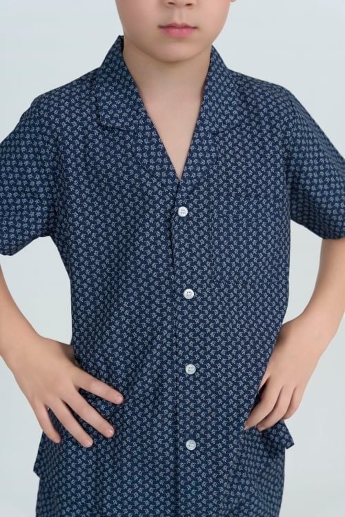  SSK01S5K16-BỘ SHORT KATE  VỚI THIẾT KẾ CỔ PIJAMA GIẢN DỊ MANG LẠI SỰ NĂNG ĐỘNG VÀ THOẢI MÁI CHO BÉ TRAI 