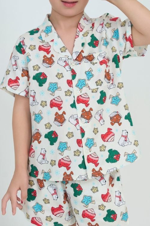  SSK01S5K17-BỘ SHORT KATE  VỚI THIẾT KẾ CỔ PIJAMA GIẢN DỊ MANG LẠI SỰ NĂNG ĐỘNG VÀ THOẢI MÁI CHO BÉ TRAI 