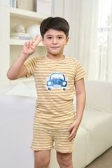SST010S52-BỘ SHORT THUN BÉ TRAI VỚI THIẾT KẾ CỔ TRÒN MANG LẠI SỰ  NĂNG ĐỘNG THOẢI MÁI CHO BÉ .