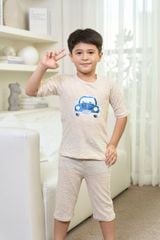 STL010S52-BỘ LỬNG THUN VỚI THIẾT KẾ CỔ TRÒN IN HÌNH XE MANG LẠI SỰ  NĂNG ĐỘNG THOẢI MÁI CHO BÉ TRAI .
