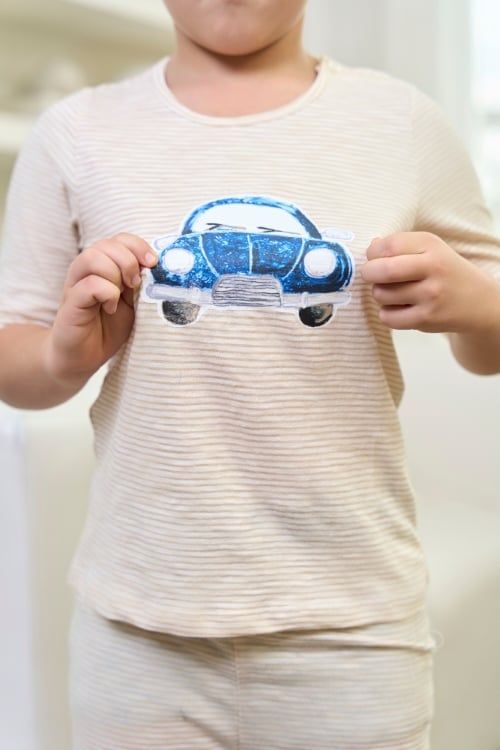  STL010S52-BỘ LỬNG THUN VỚI THIẾT KẾ CỔ TRÒN IN HÌNH XE MANG LẠI SỰ  NĂNG ĐỘNG THOẢI MÁI CHO BÉ TRAI . 