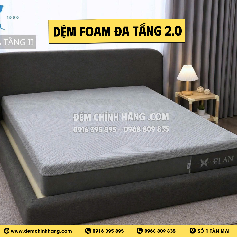 Đệm Foam Đa Tầng Massage Premium 2.0