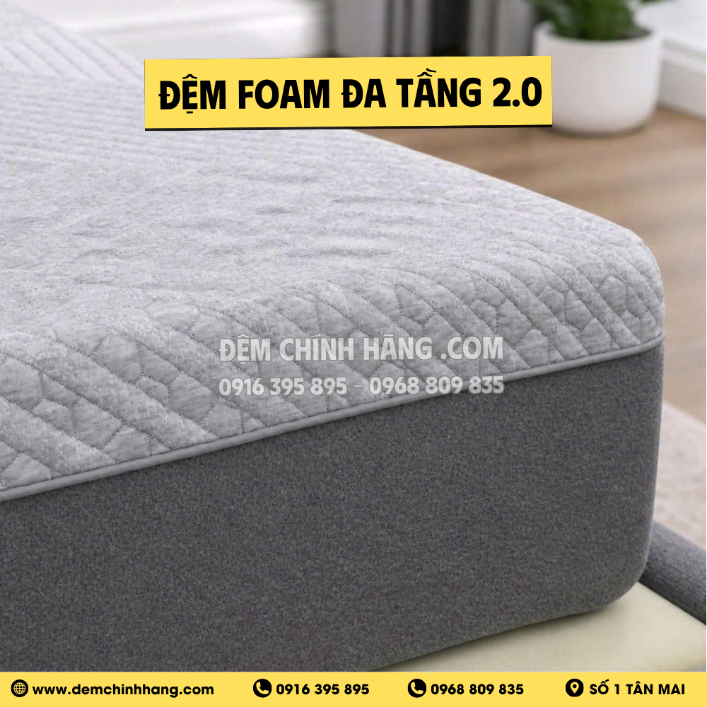 Đệm Foam Đa Tầng Massage Premium 2.0