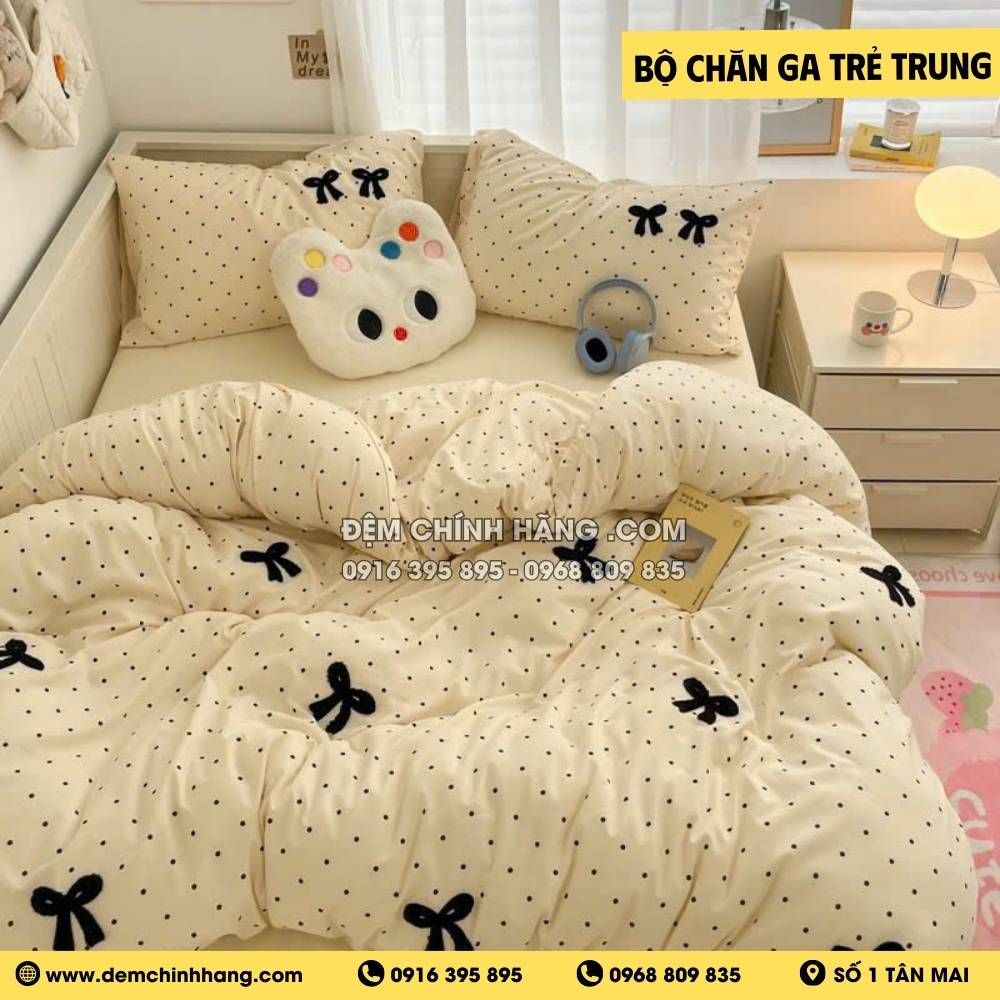 Bộ Chăn Ga Nơ Be