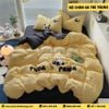 Bộ Chăn Ga Gấu Trúc Panda Vàng Đen