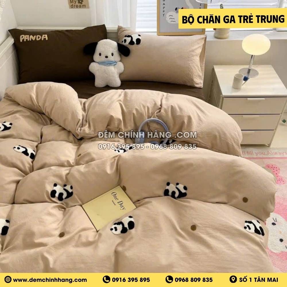 Bộ Chăn Ga Gấu Trúc Panda Be
