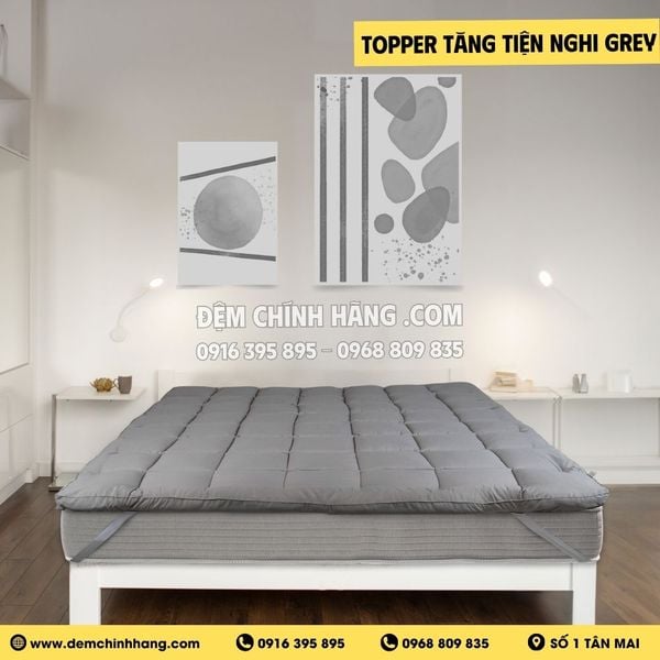 Topper Tăng Tiện Nghi Grey