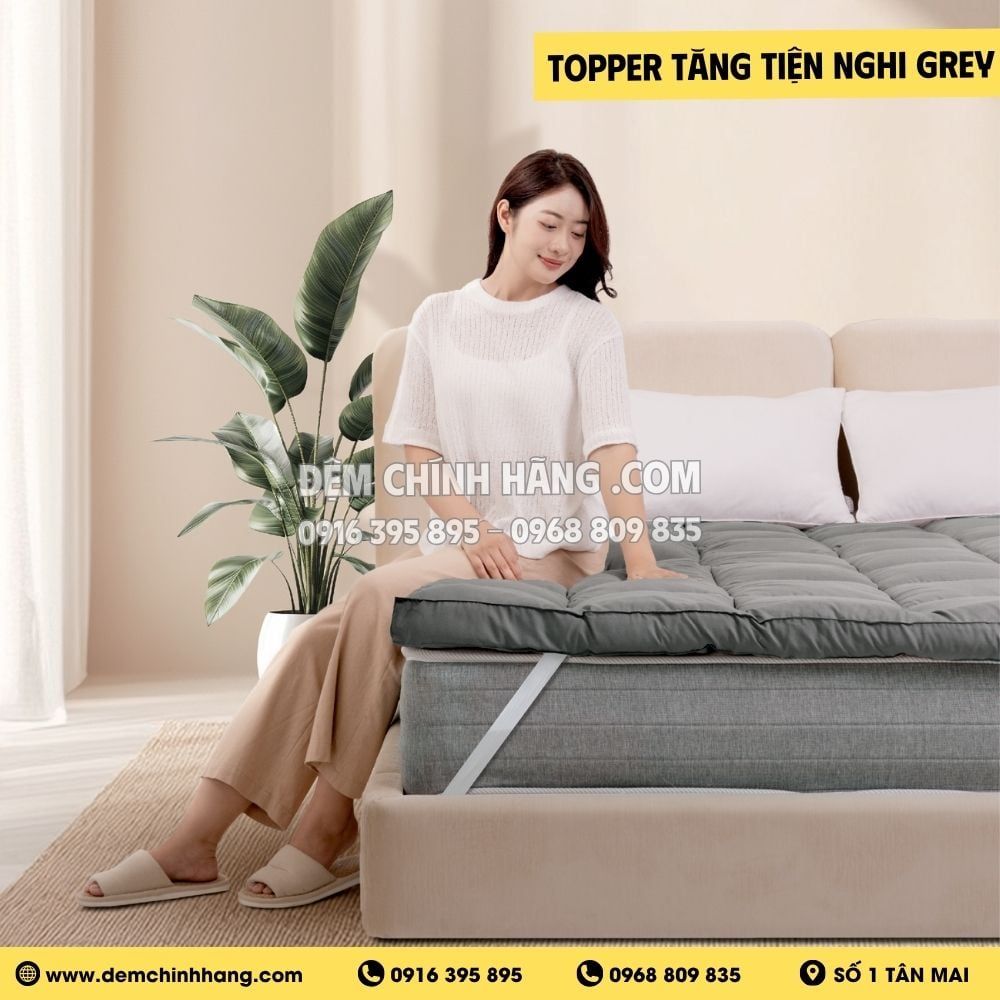 Topper Tăng Tiện Nghi Grey