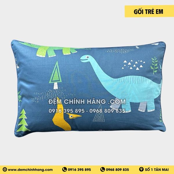 Gối trẻ em khủng long màu xanh