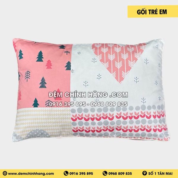 Gối trẻ em màu hoa tuyết hồng
