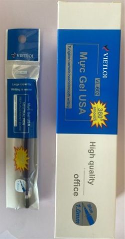 Ruột Bút Gel Việt Lợi VL-602 – Ngòi 1.0mm – Mực Xanh – Dài 13cm