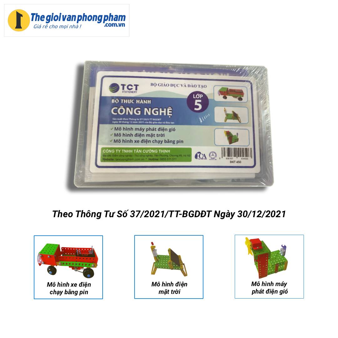 Bộ Thực Hành Công Nghệ TCT Mã DKT 450 - Dùng Cho Lớp 5 - Thông Tư Số 37/2021/TT-BGDĐT Ngày 30/12/2021