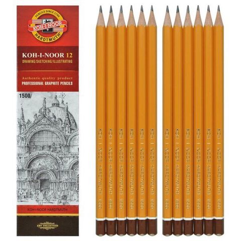 [NEW] Bút chì Tiệp KOH-I-NOOR 1500-B (1B) - Phù hợp cho học sinh tiểu học