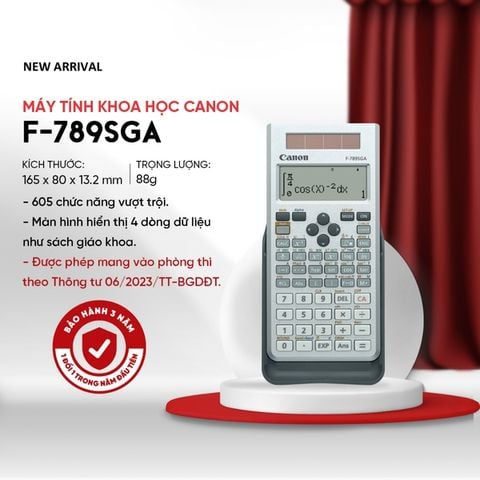 [TẶNG 10 BÚT BI] Máy tính CANON F-789SGA - Tương đương FX-580VN X - Bảo hành 3 năm