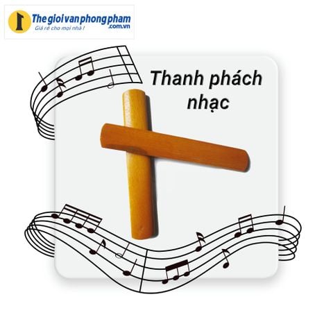 CẶP THANH PHÁCH NHẠC GỖ - Thanh Phách Gõ Nhịp Hỗ Trợ Học Sinh Môn Âm Nhạc
