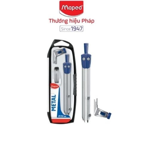 Compa kim loại Start MAPED set 3 món 197512 - Hộp nhựa