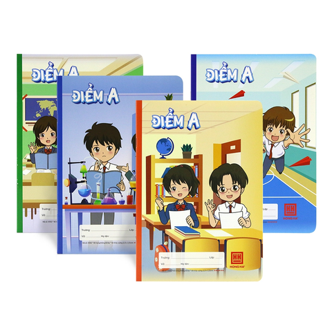 Vở 4 Ô ly Hồng Hà 80 trang Điểm A 0592 - Định lượng 100gsm - Mua 5 quyển tặng 1 bút chì