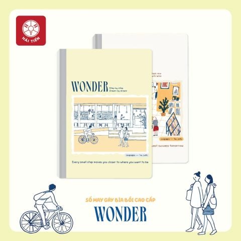 Sổ May Gáy Bìa Bồi A4 Hải Tiến 300 Trang WONDER 5099 - Kích thước 210 x 297 mm, Định lượng 70gsm